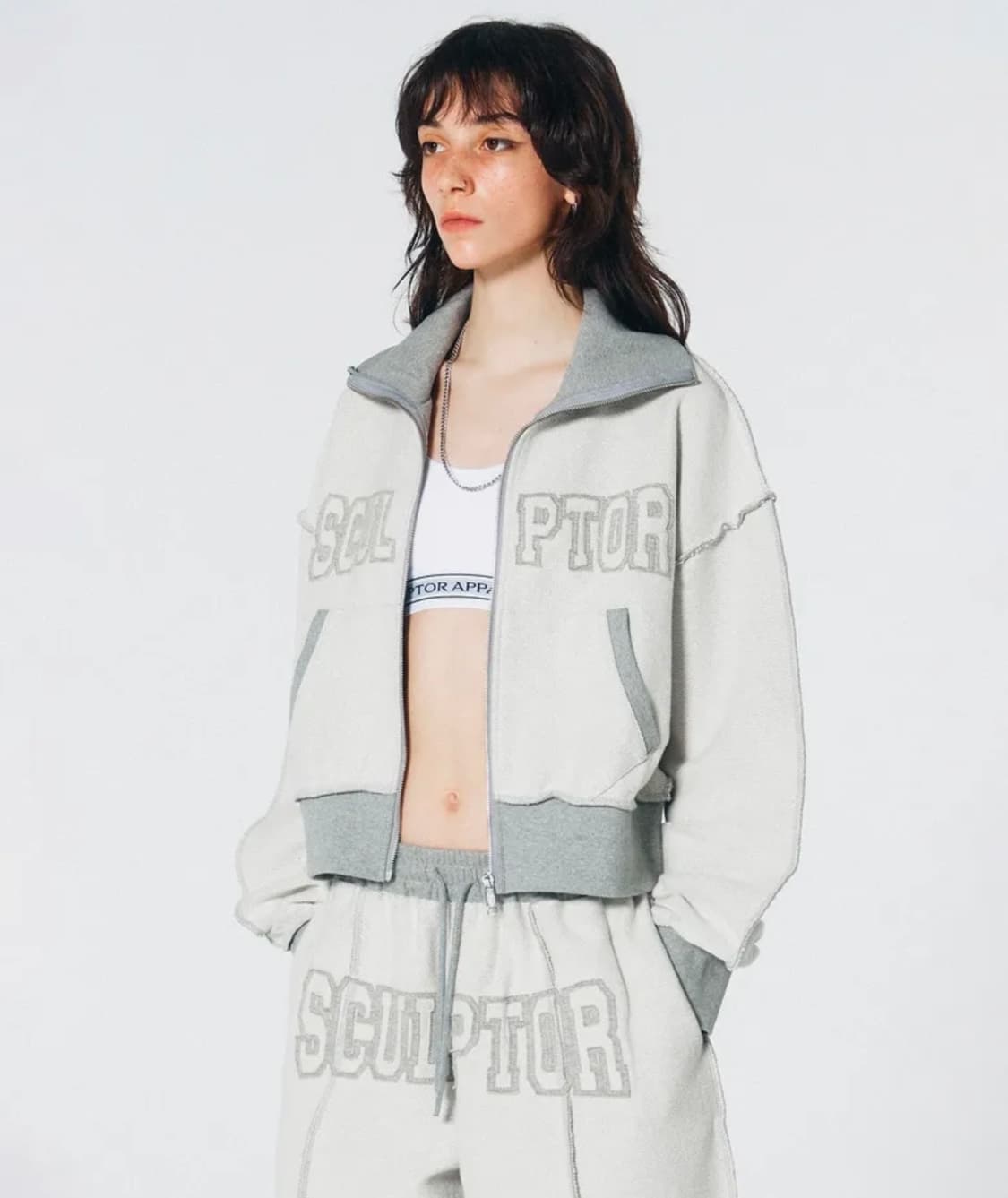 스컬프터 집업 Inside-Out Zip-Up Melange-Revers 상품이미지1