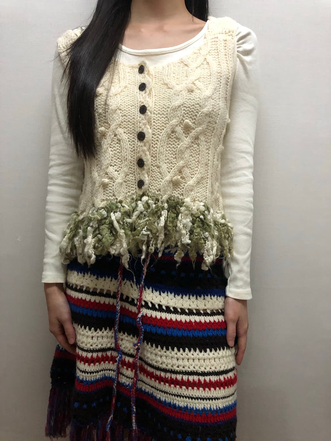 빈티지 아이보리 퍼 태슬 베스트 상품이미지4