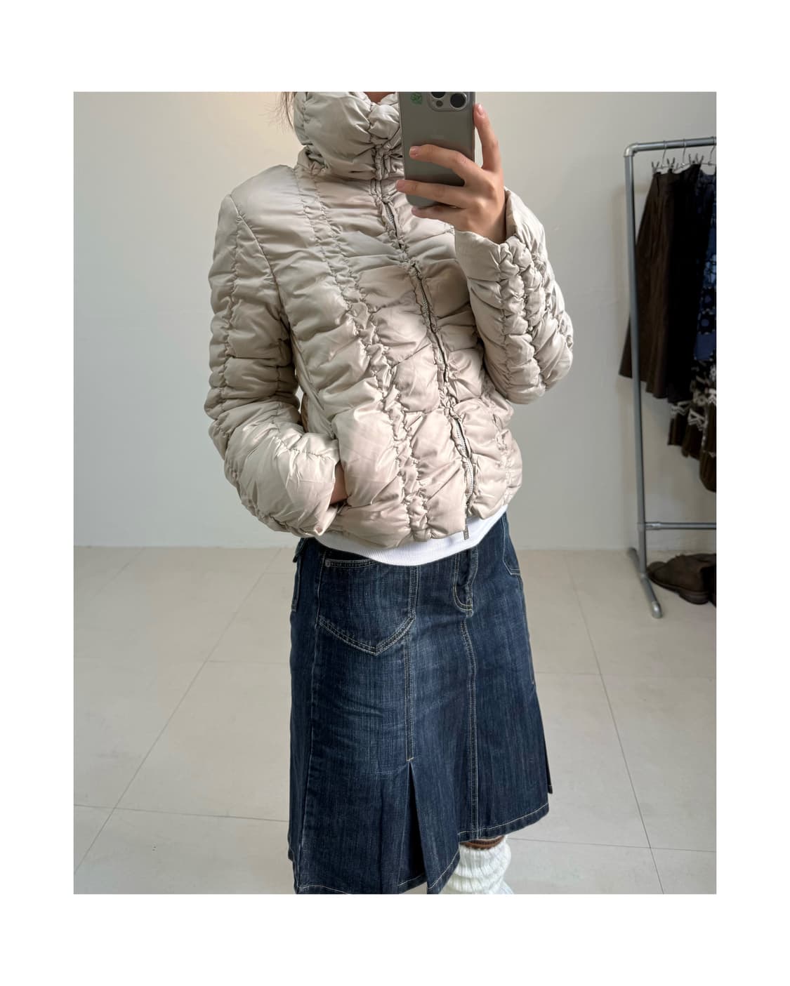 빈티지 셔링 패딩 상품이미지2