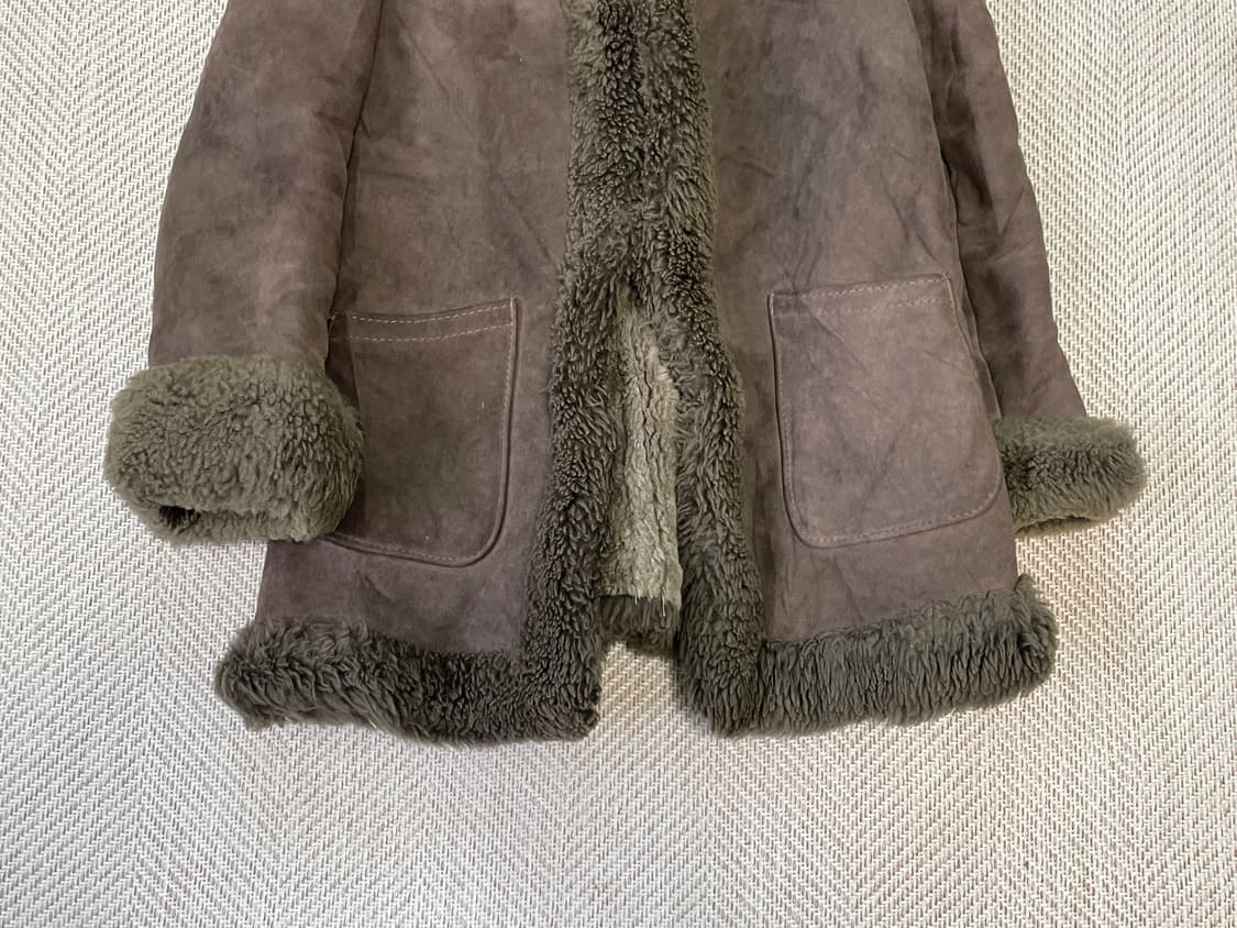 핸드메이드 리얼 스웨이드 시어링 카 코트 상품이미지2