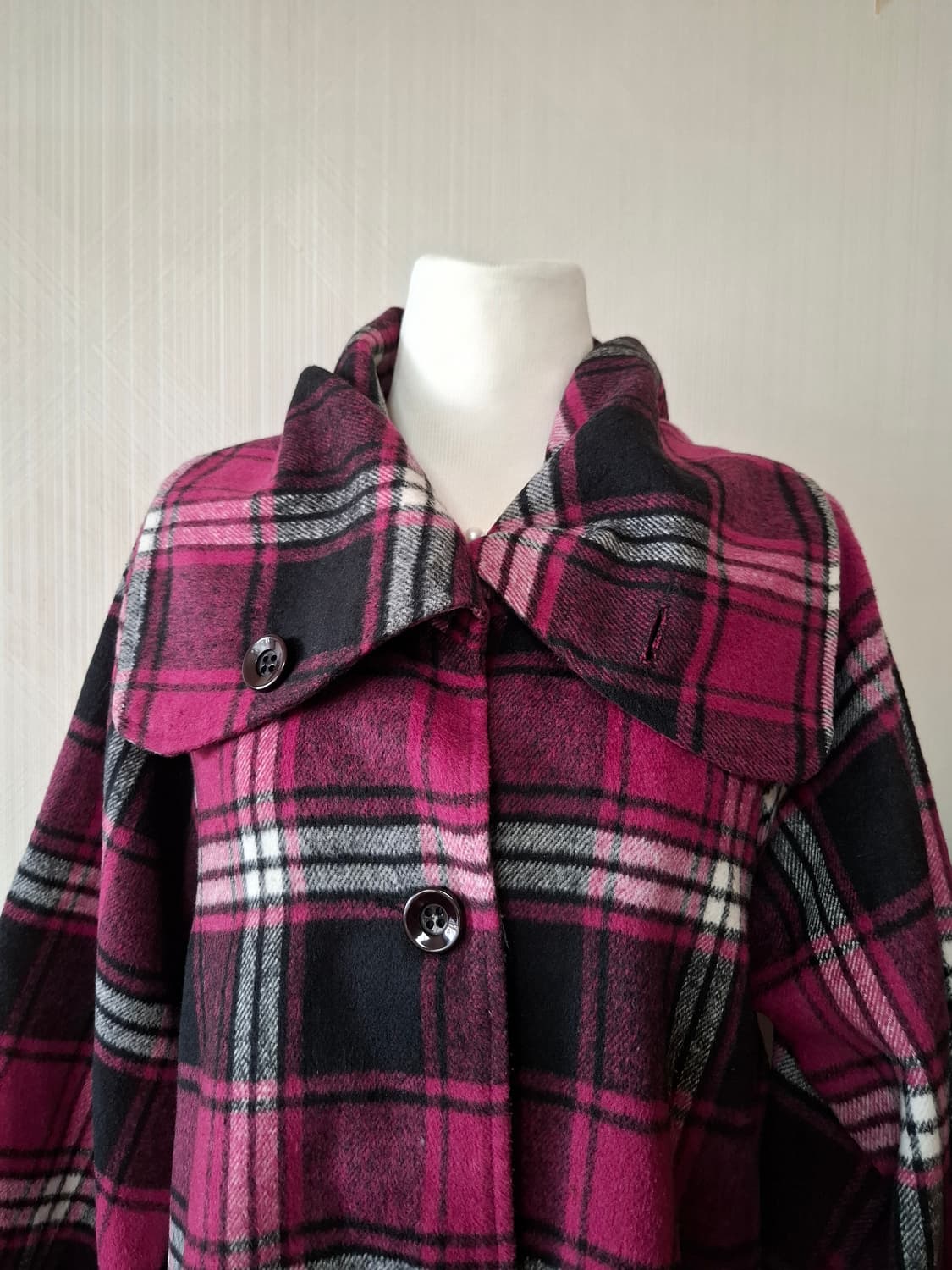 일본빈티지 귀여운 체크코트 상품이미지3