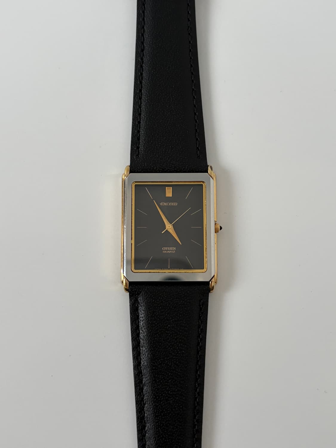 80s exceed silver bezel gold tank quartz 상품이미지3
