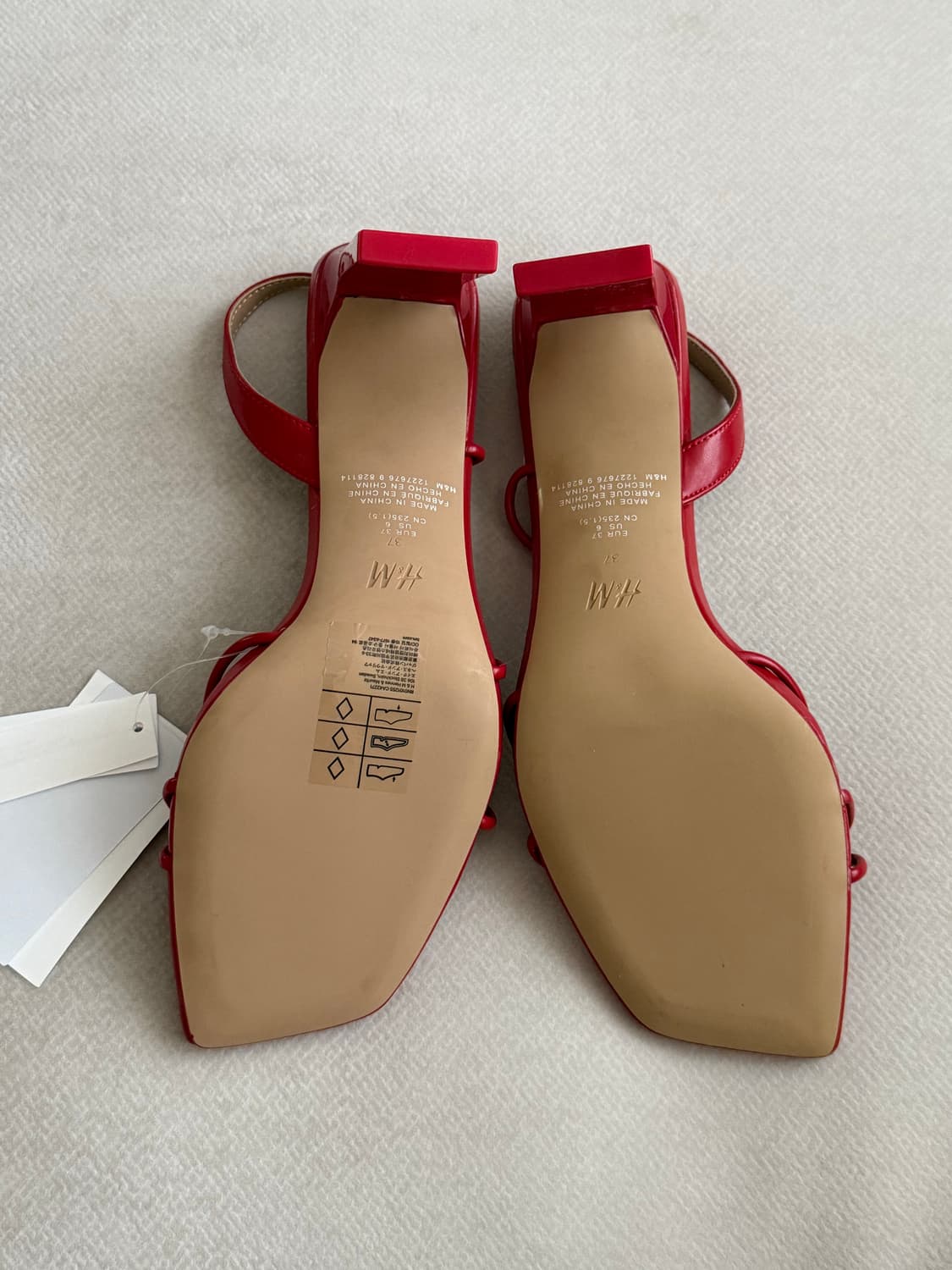 H&M 레드 스트랩 샌들 상품이미지5
