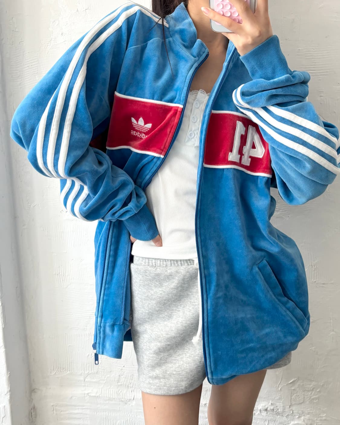 Adidas 90’s 아디다스 블루컬러 테리 트랙탑 상품이미지3