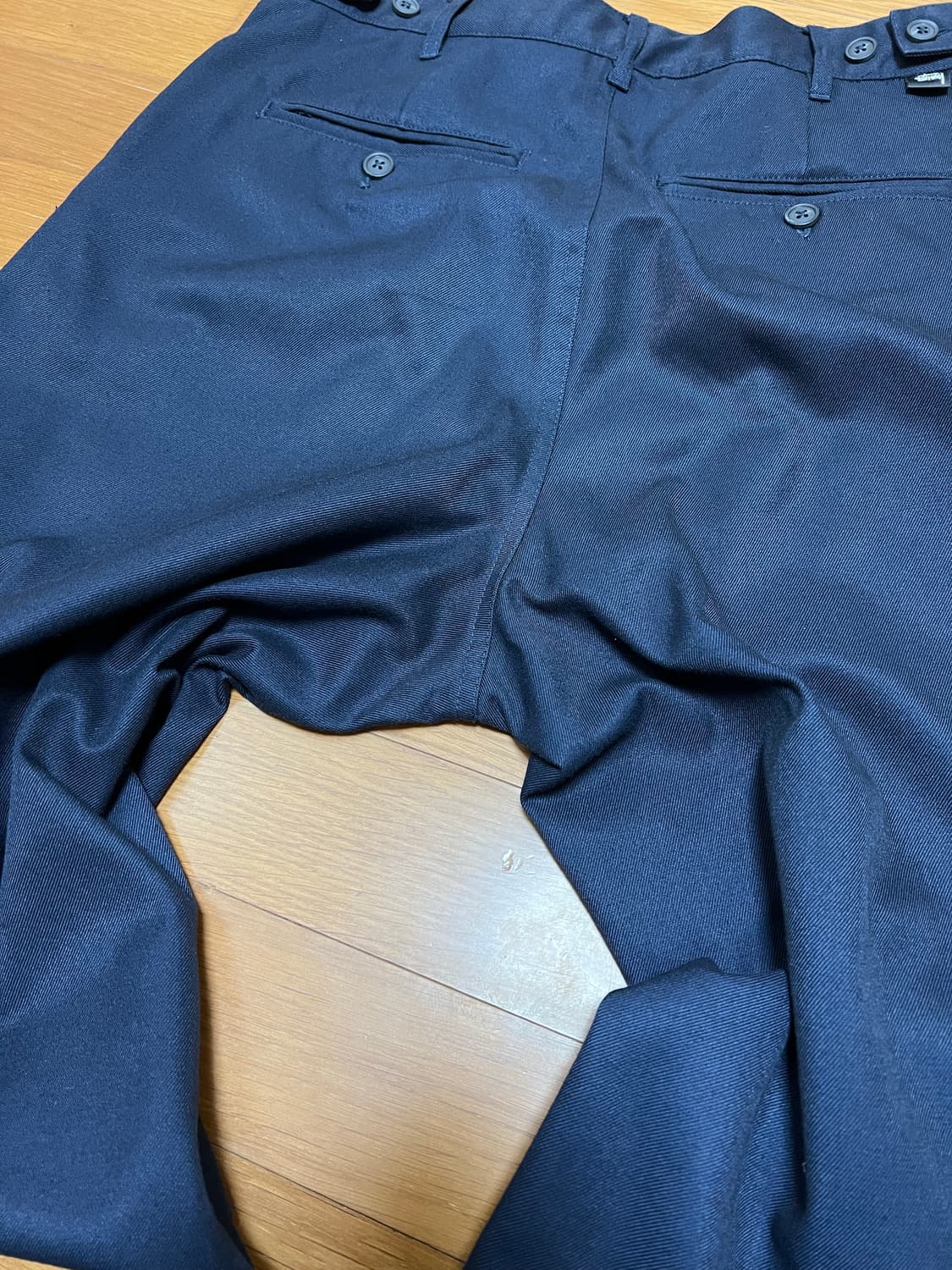 스투시 TWILL VOLUME PLEATED TROUSER 네이비 상품이미지5