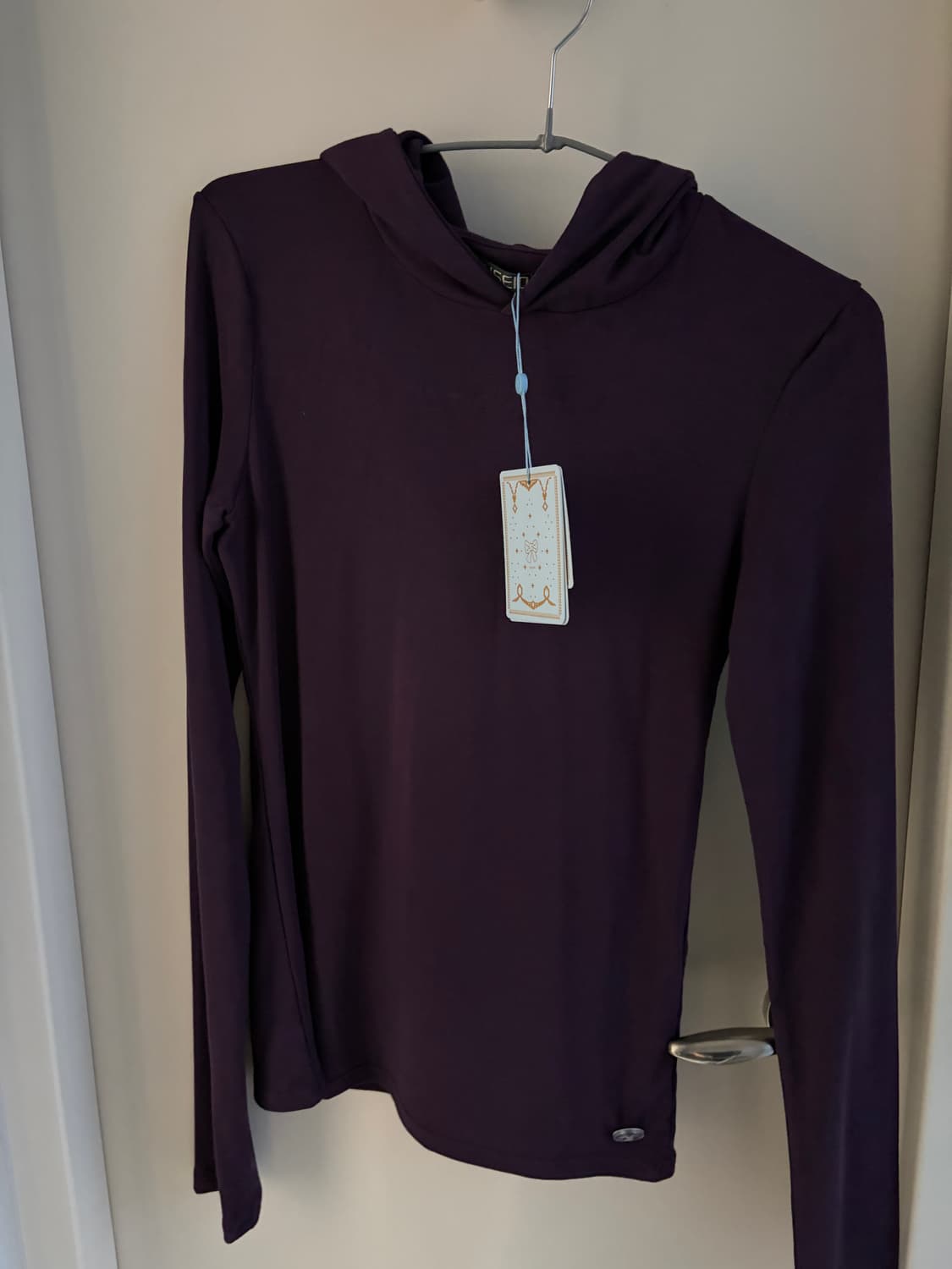 코이세이오 038 슬림 후디 롱 슬리브 퍼플 상품이미지4