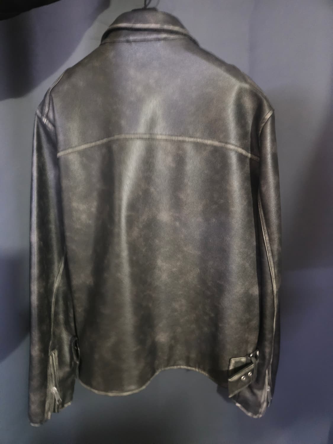 자라 워싱 페이크 레더 점퍼(L) 상품이미지2