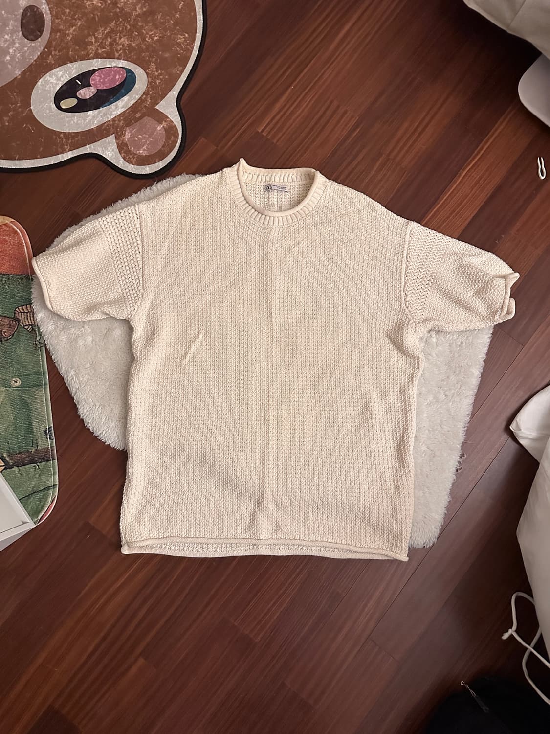 ZARA 아이보리 니트 L-XL 상품이미지1