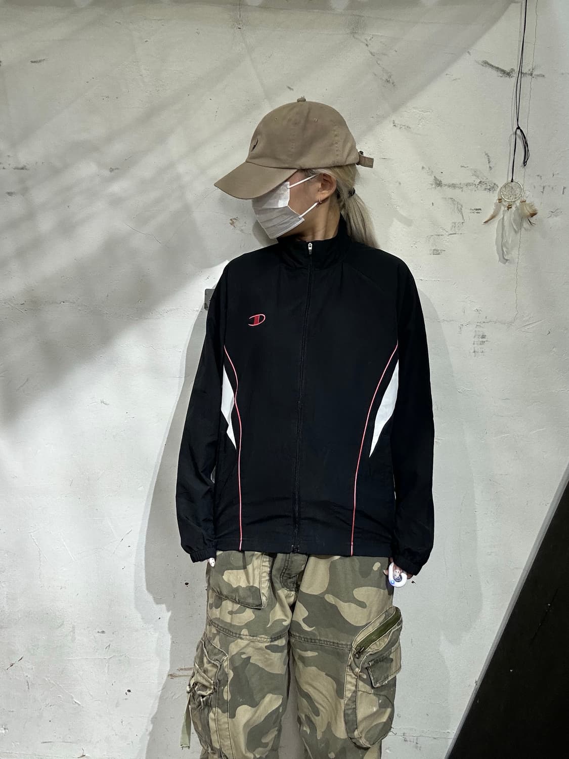 챔피온 블랙 일본판 핑크 로고 트랙탑 져지 L 상품이미지2