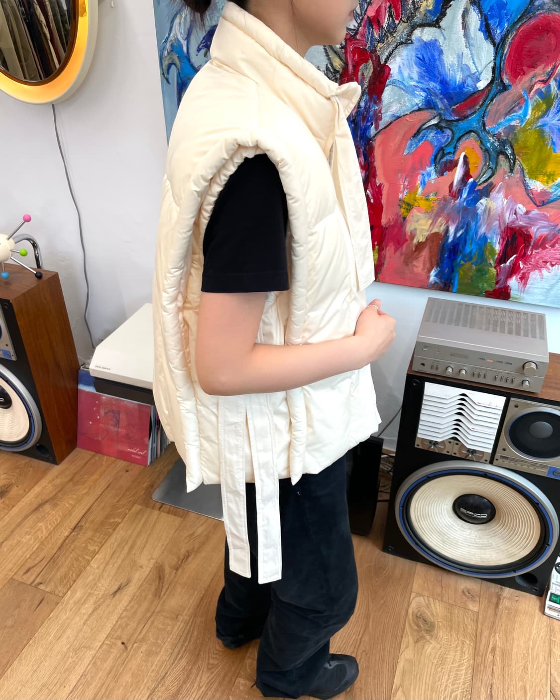 GANNI 가니 스트랩 다운 베스트 상품이미지4