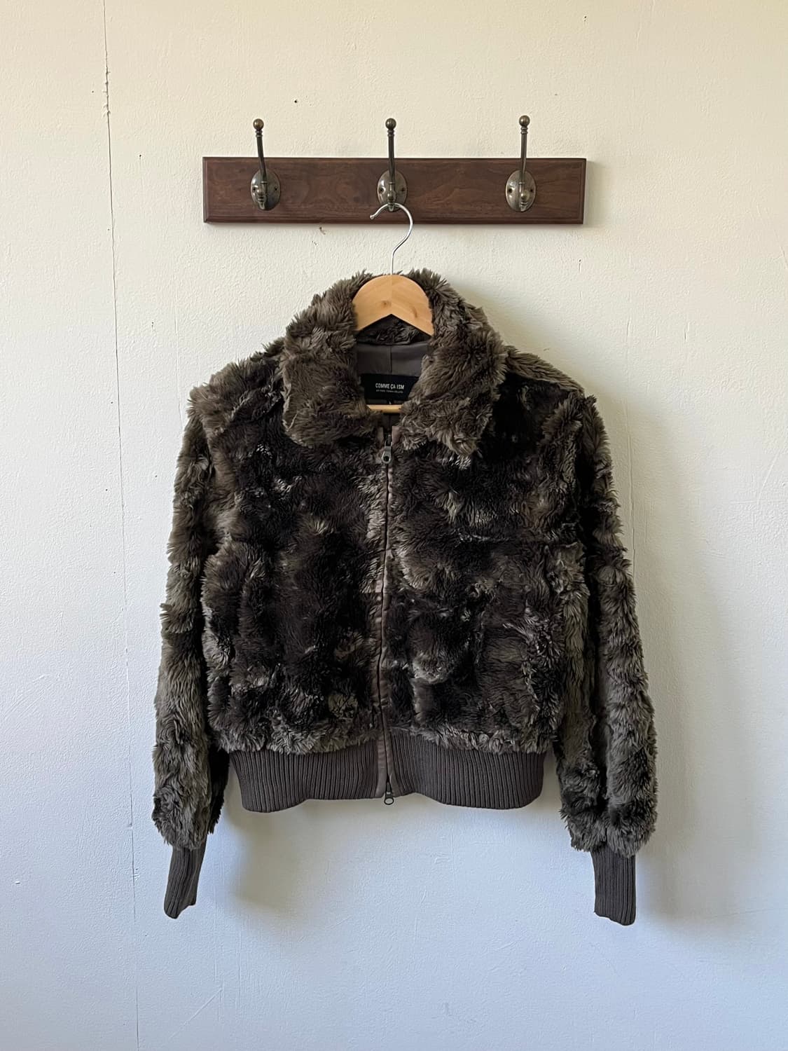 COMME CA ISM 올리브 퍼 자켓 상품이미지1