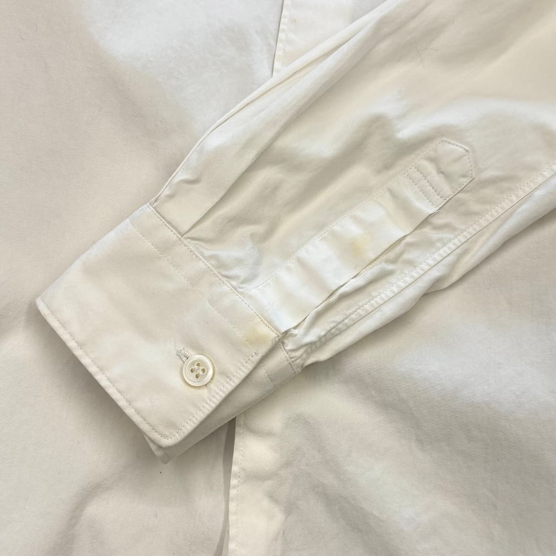 M 꼼데가르송 레드하트와펜 여성용 화이트 코튼 셔츠 상품이미지7