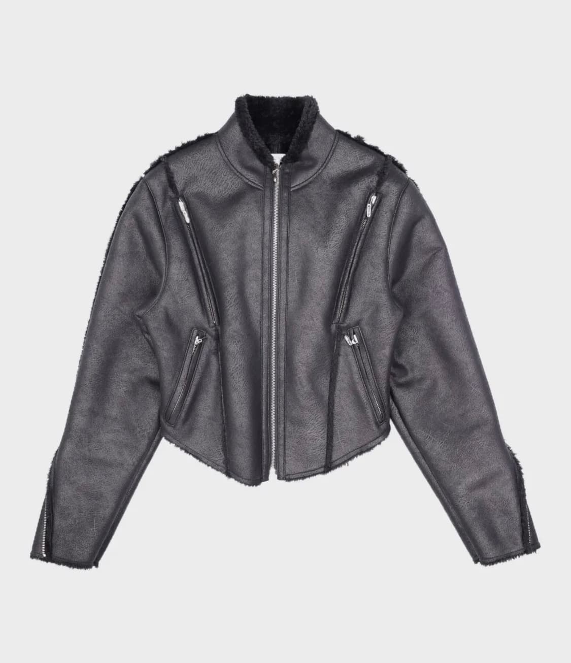 604서비스 블랙 무스탕 s 상품이미지1