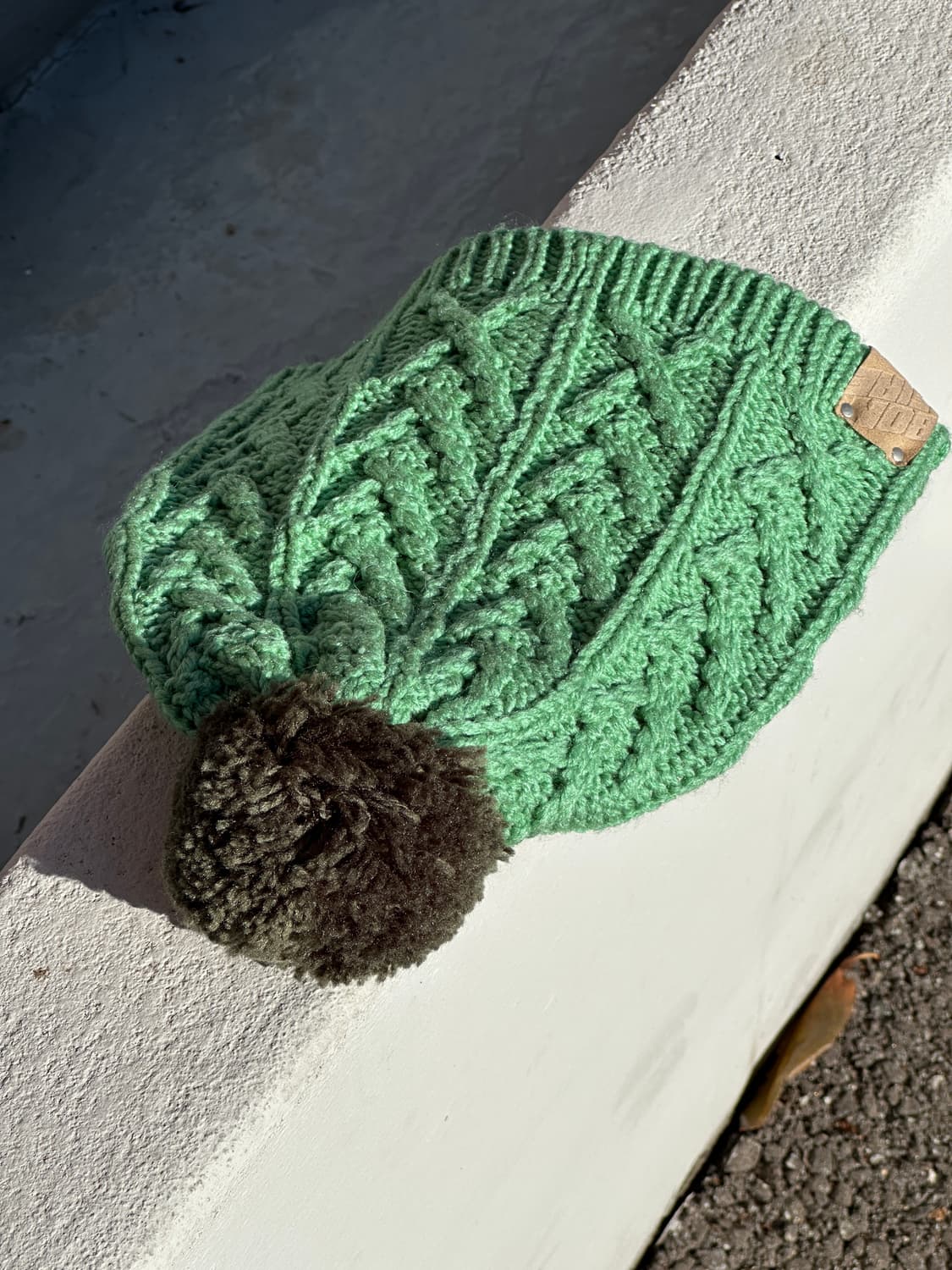 [S-M] 빈티지 케이블 니트 폼폼 비니 모자 상품이미지4