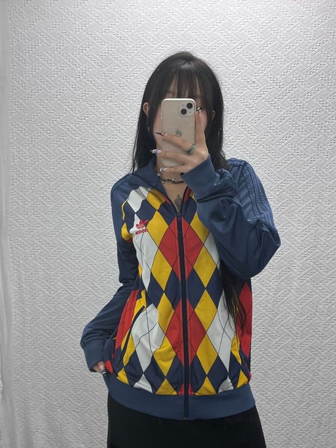 아디다스 희귀 키치 다이아몬드 아가일 져지 집업 105 C07864 상품이미지1