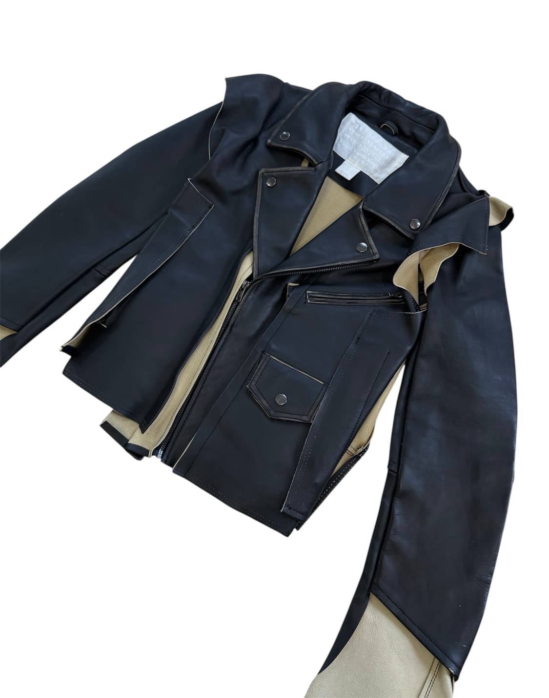 메종 마르지엘라 X H&M 레더 바이커 자켓 상품이미지6