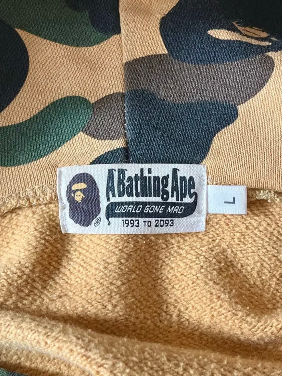 베이프 샤크 후드집업 ponr 황계 L 상품이미지5