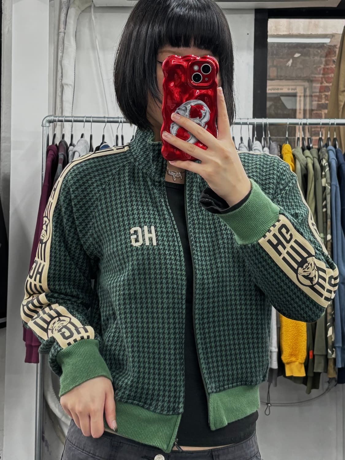 히스테릭 글래머 하우드투스 트랙 자켓 그린 상품이미지1