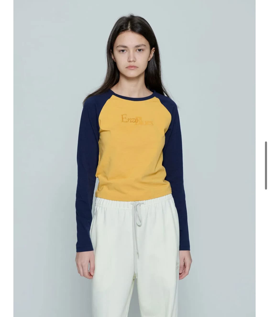 엔조블루스 컬러 블럭 래글런 티셔츠 상품이미지2