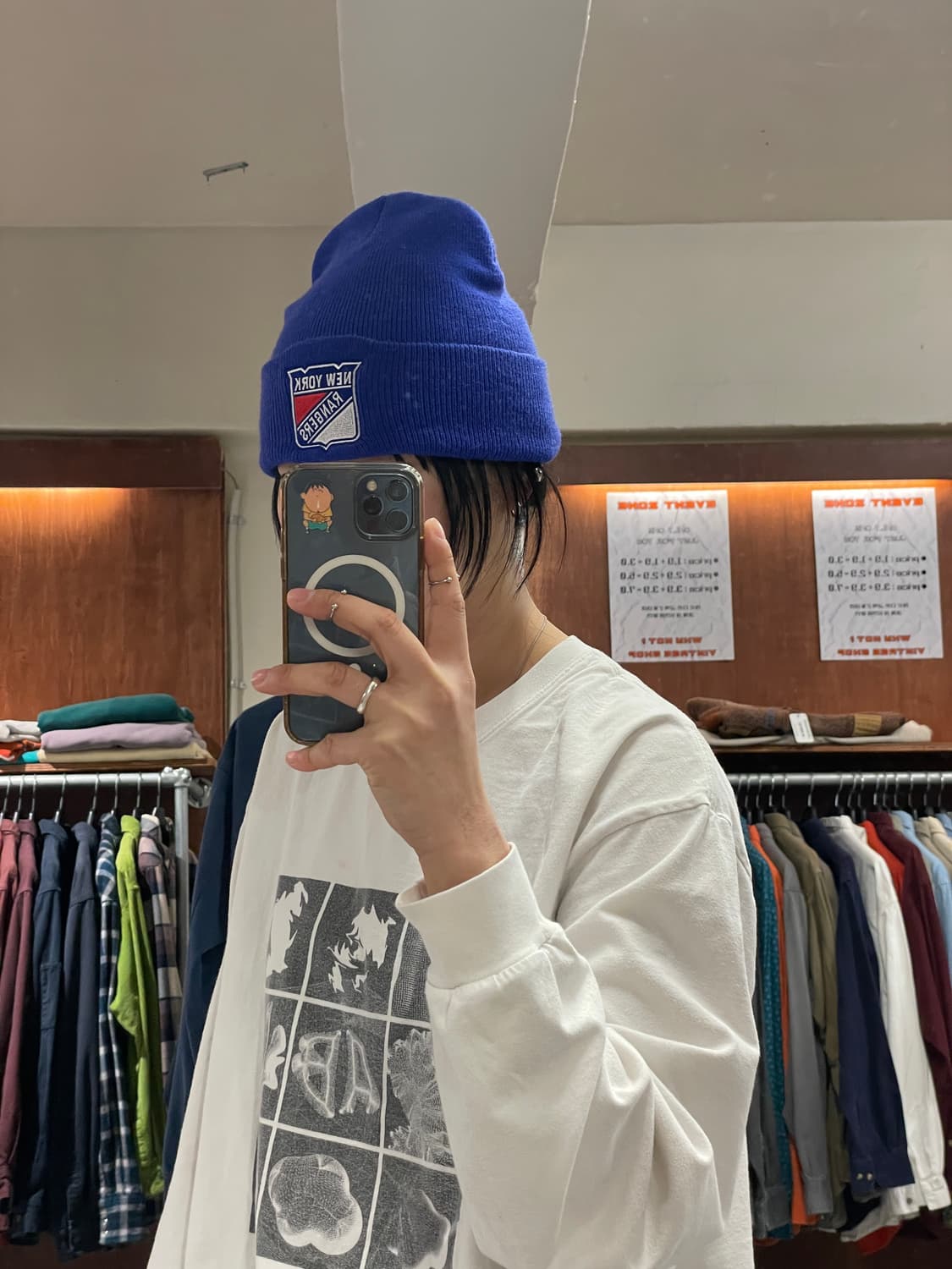 빈티지 NHL 자수 로고 비니 상품이미지2