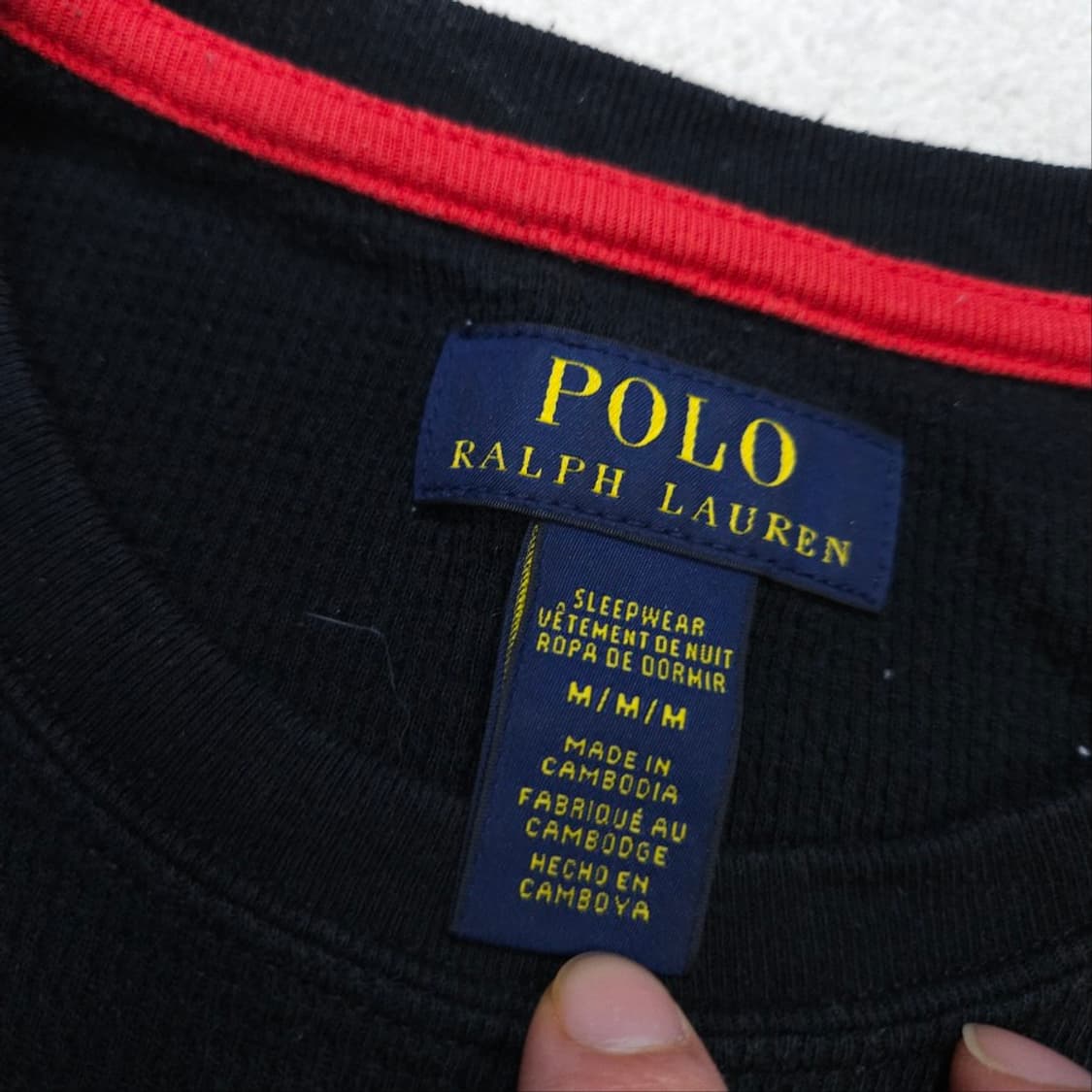 폴로 랄프 로렌 와플 니트 M 블랙 상품이미지4