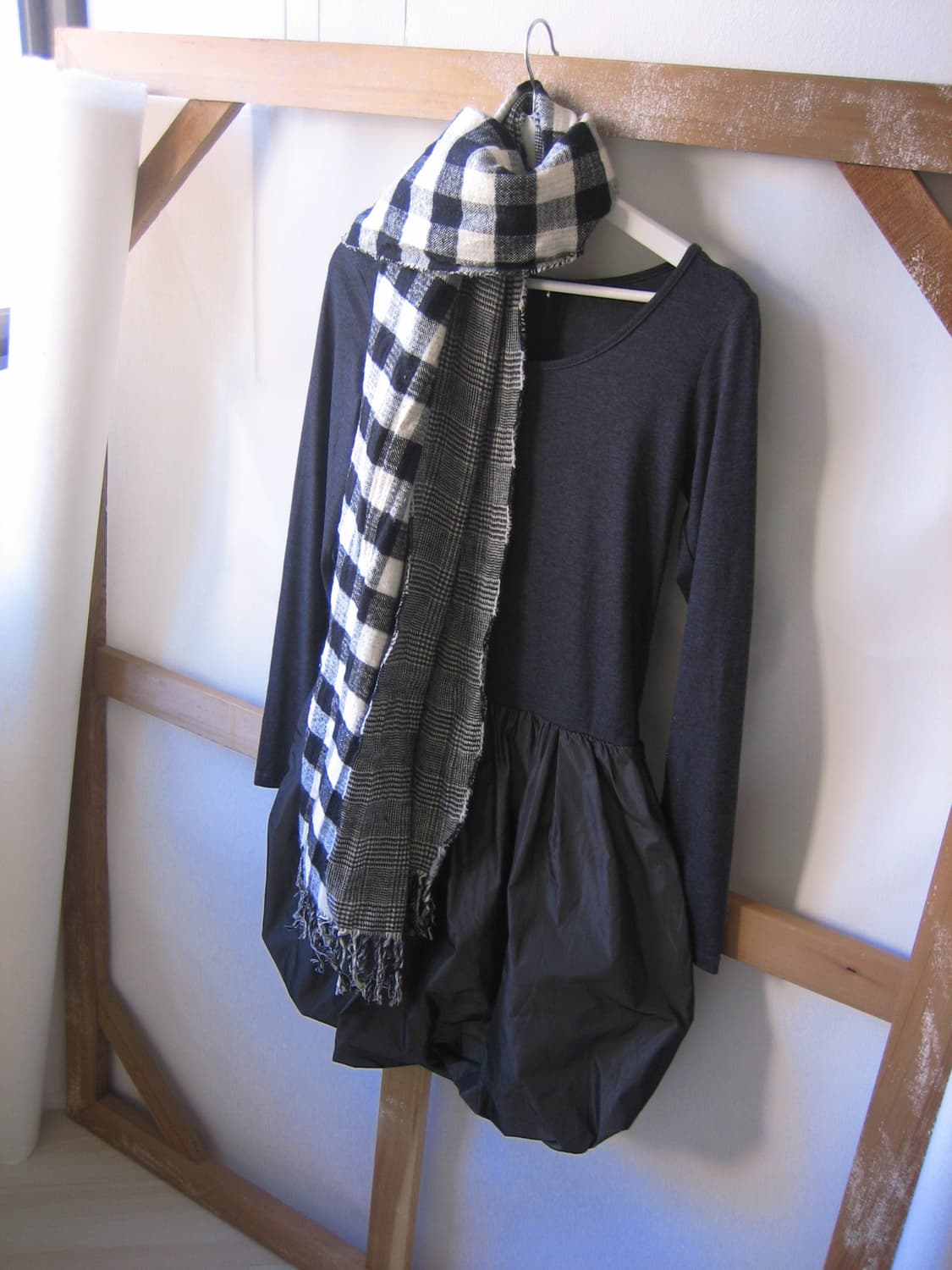 [Vintage] two tone check muffler 상품이미지3