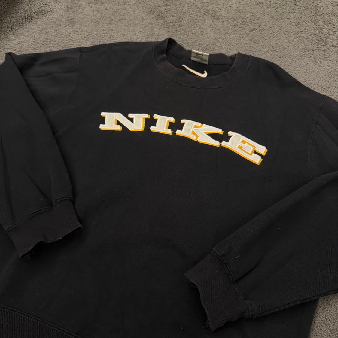 [ 정품/L ] 90s 나이키 올드스쿨 블록 X 스우시 크루넥 맨투맨 상품이미지1
