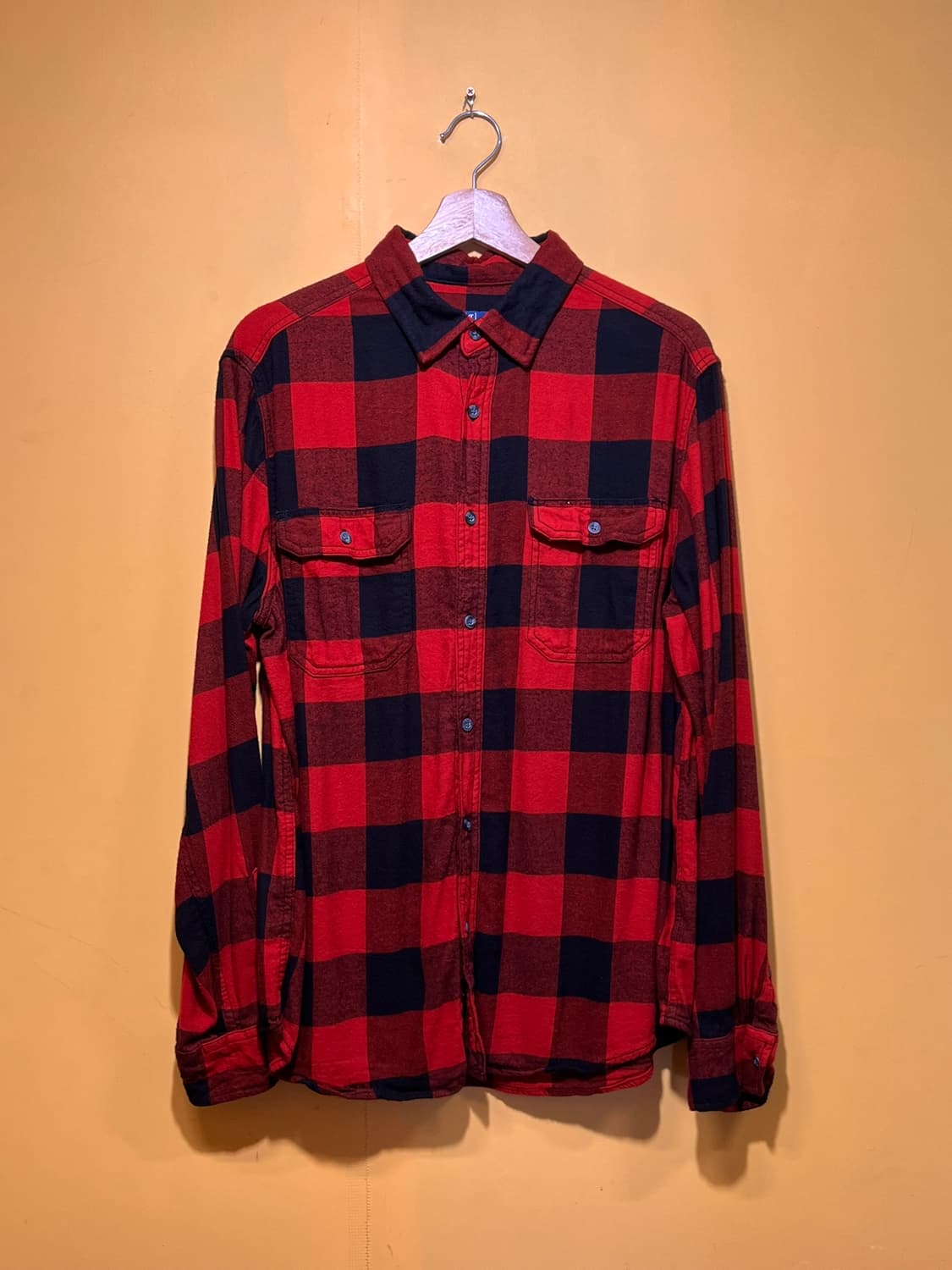 [L] 조지 George 레드 버팔로 체크 플란넬 셔츠 상품이미지1