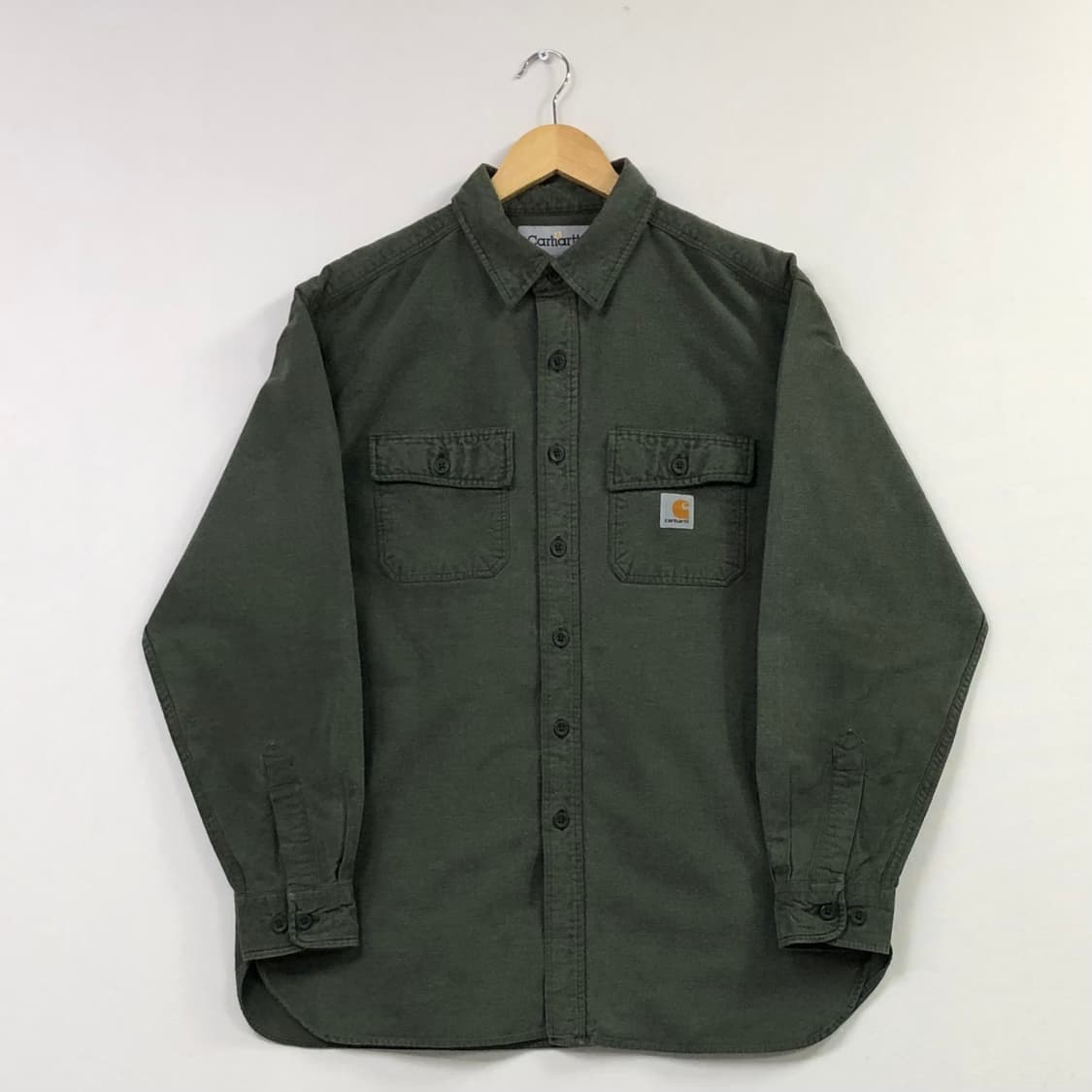 105 칼하트 카키 헤비 워크 셔츠 상품이미지2