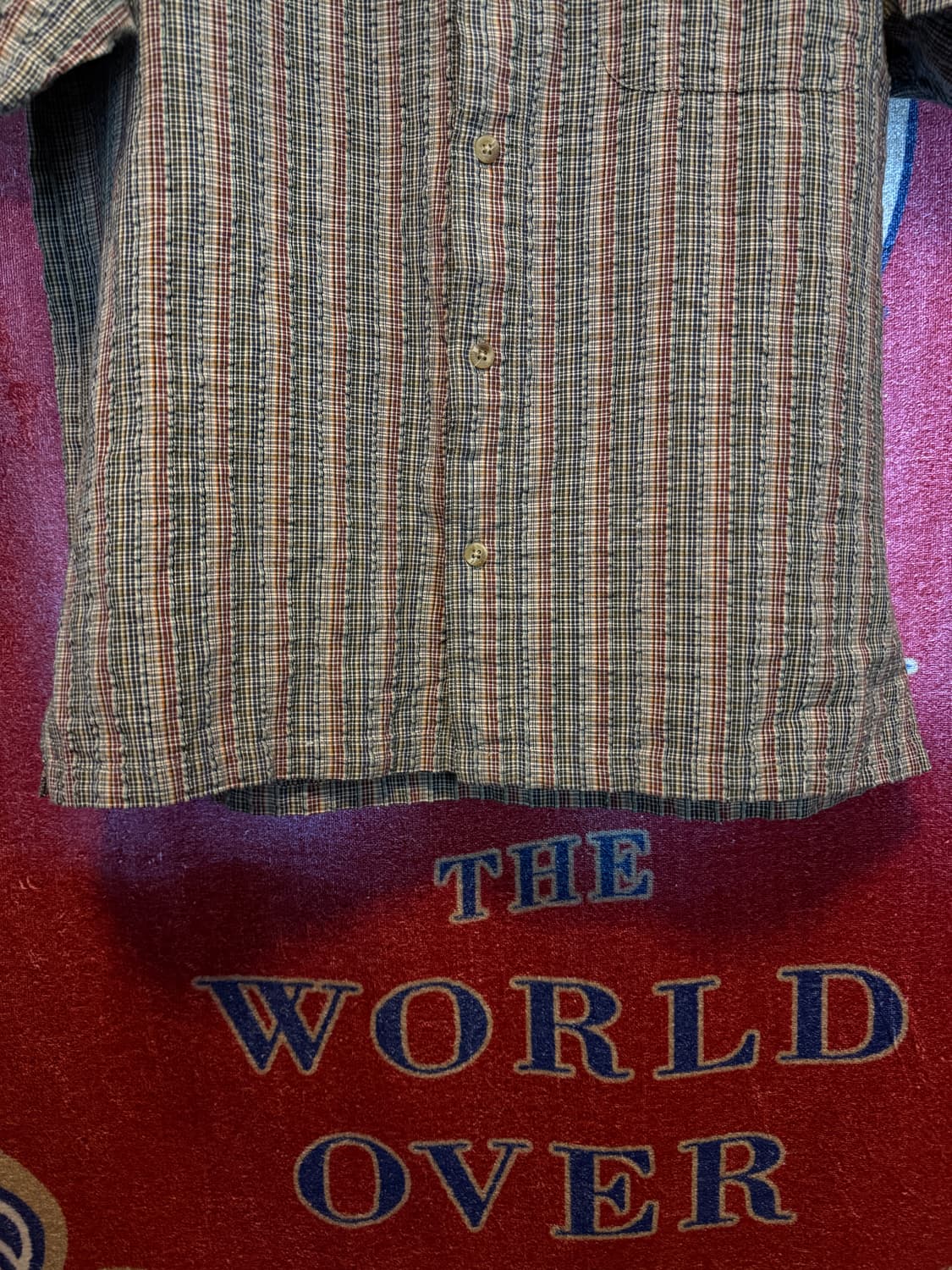 콜롬비아 빈티지 체크 반팔 셔츠 M  상품이미지5