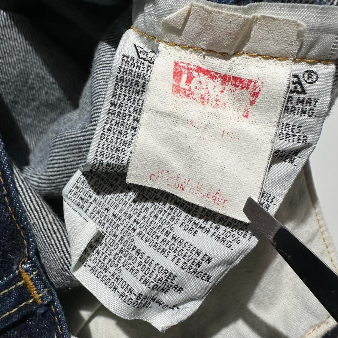 리바이스 90’s USA 501xx 빅E 셀비지 데님 팬츠 상품이미지9