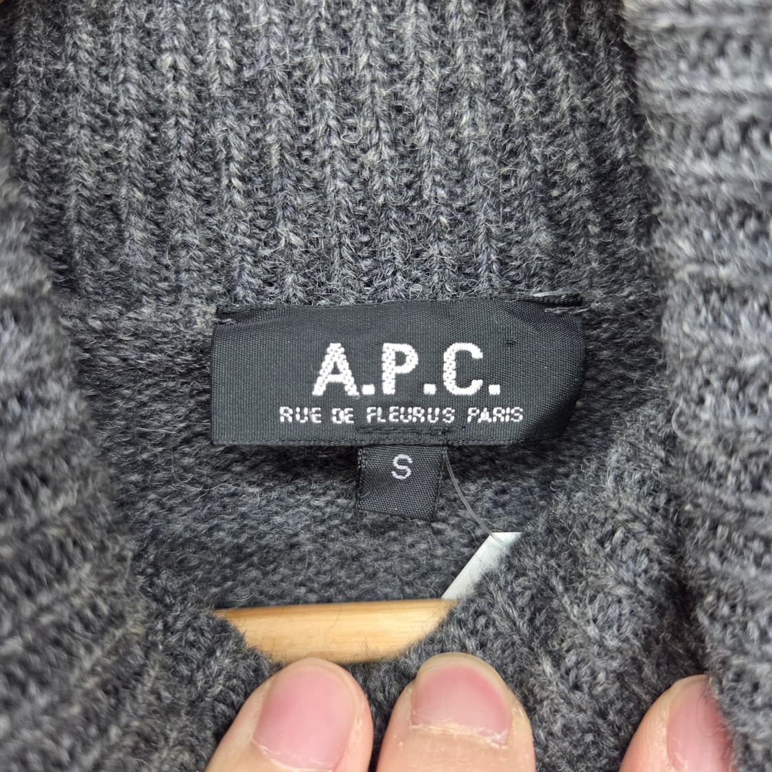 apc 아페쎄 차콜 그레이 터틀넥 니트 여s 상품이미지3