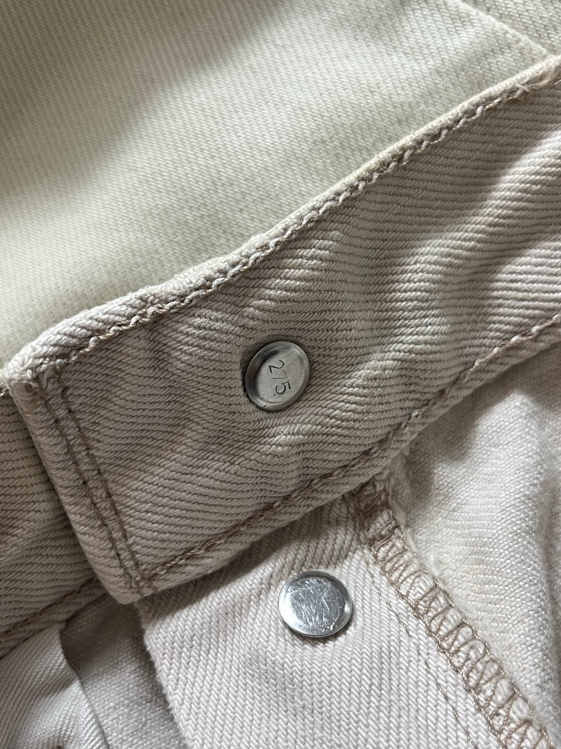 빈티지 프랑스제 리바이스 501 데님 팬츠 베이지  상품이미지9