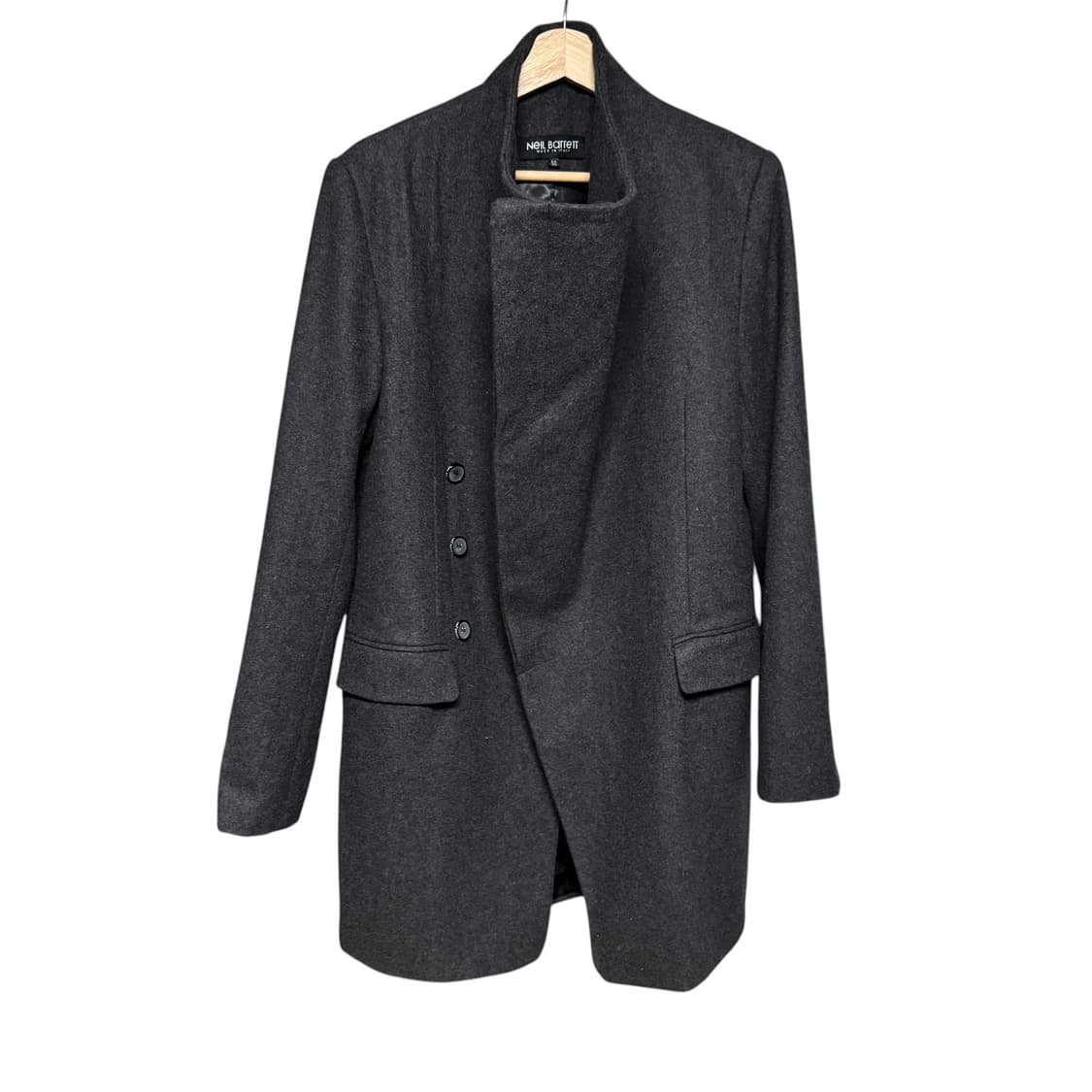 Neil Barrett asymmetric draped coat 상품이미지2