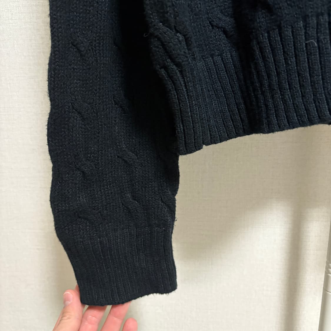 폴로 랄프로렌 케이블 니트 / 블랙, L 상품이미지6