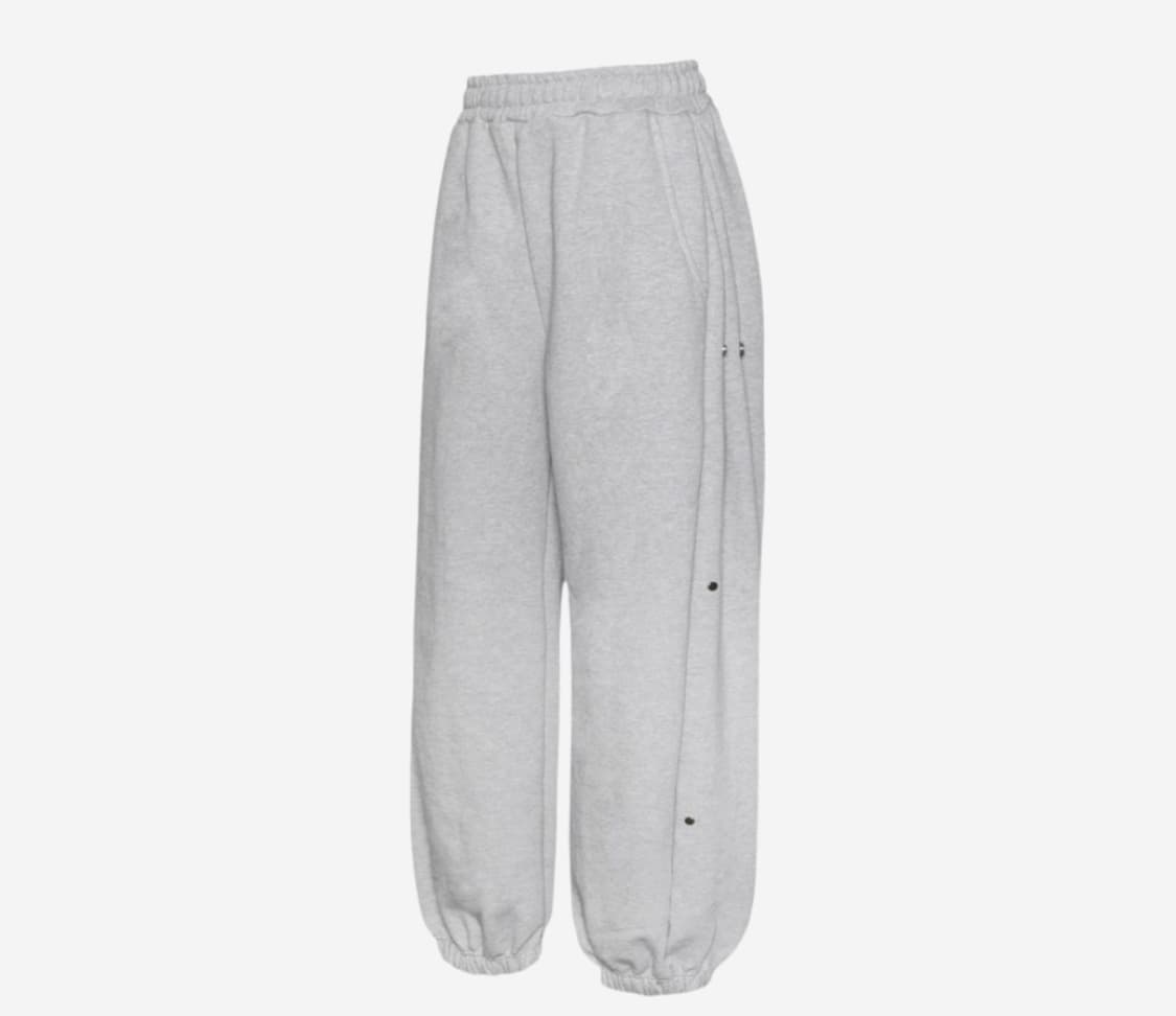 mjd 사이드 스냅 헤비 스웨트 팬츠 멜란지 그레이 M 새상품 상품이미지1