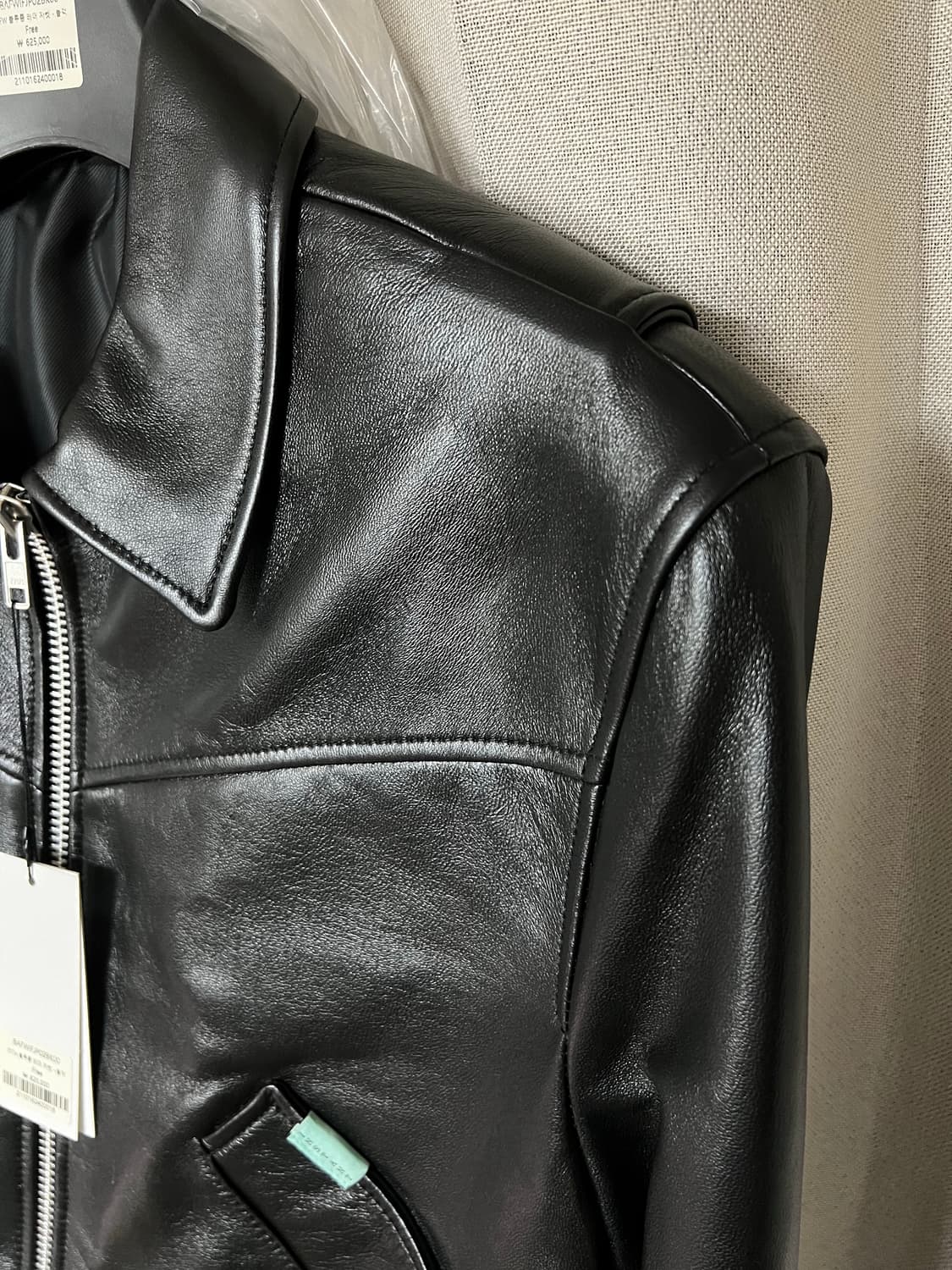 막장/구할수없는/새상품/약10%저렴)인스턴트펑크 블루종레더자켓-블랙 상품이미지5