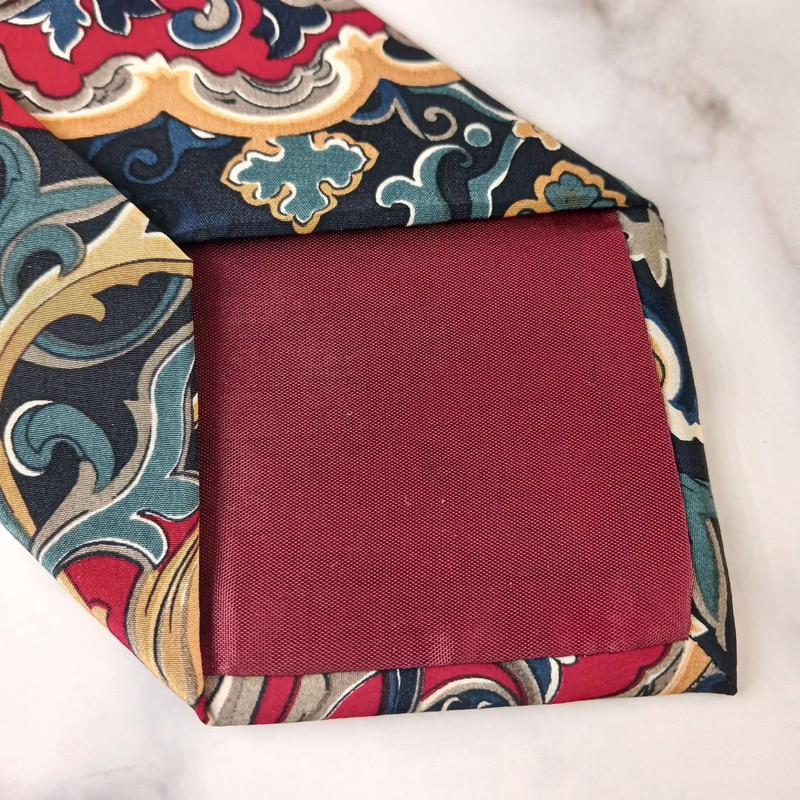 미쏘니 실크 블랙 오너먼트 페이즐리 넥타이 9.5cm A등급 A19497 상품이미지8