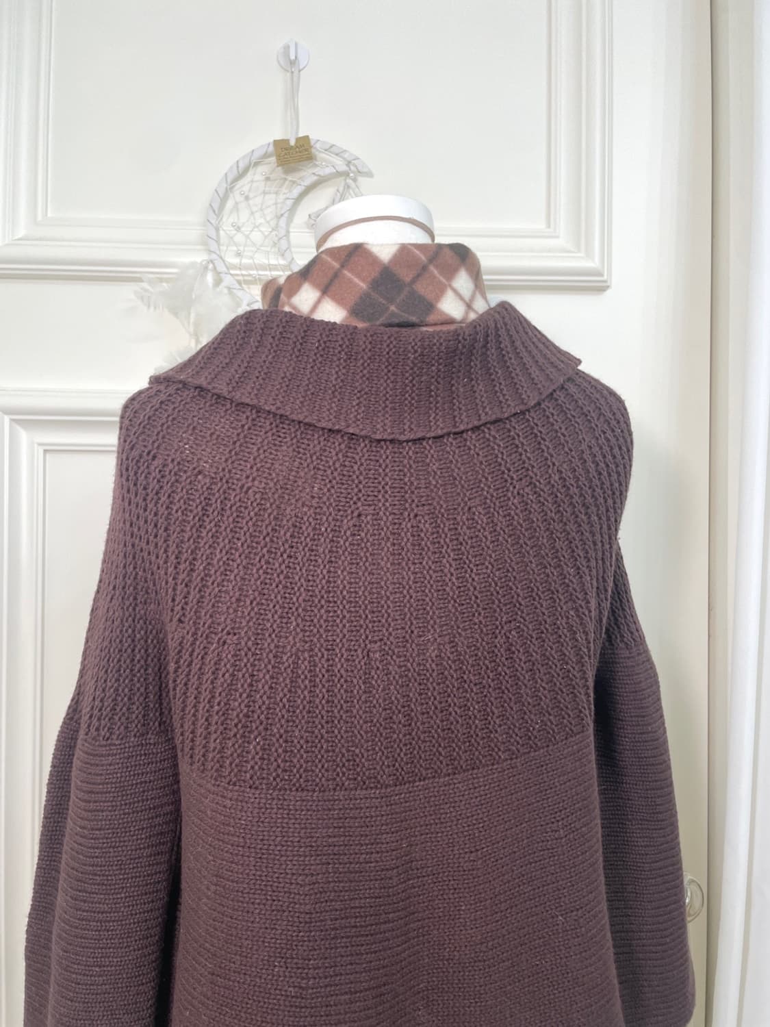 cool brown collar one button cardigan 상품이미지6