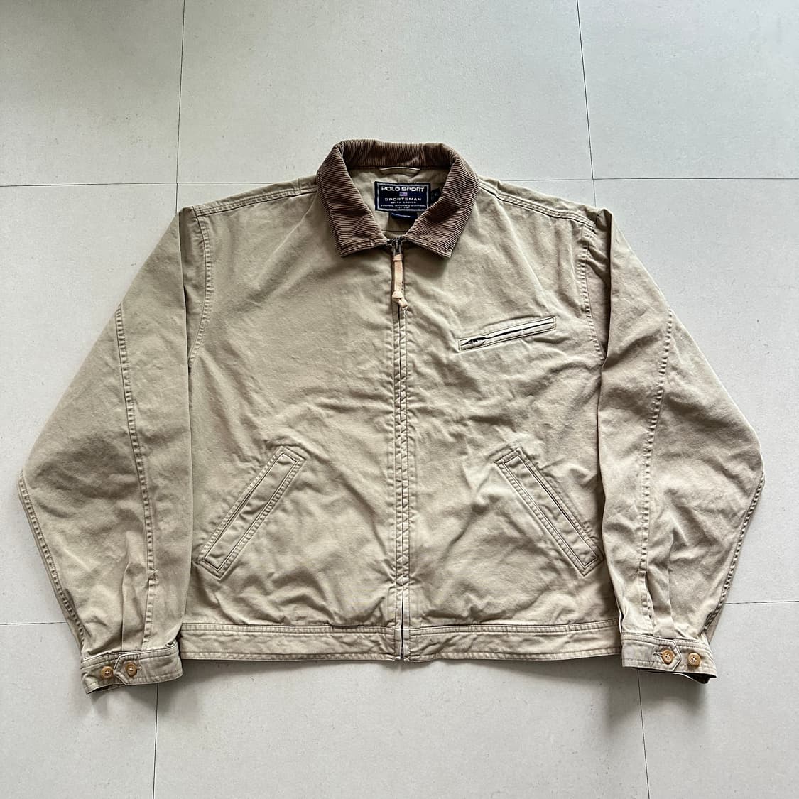 폴로 스포츠맨 빈티지 코듀로이 카라 디트로이트 헤링턴 캔버스 자켓 XL 상품이미지1