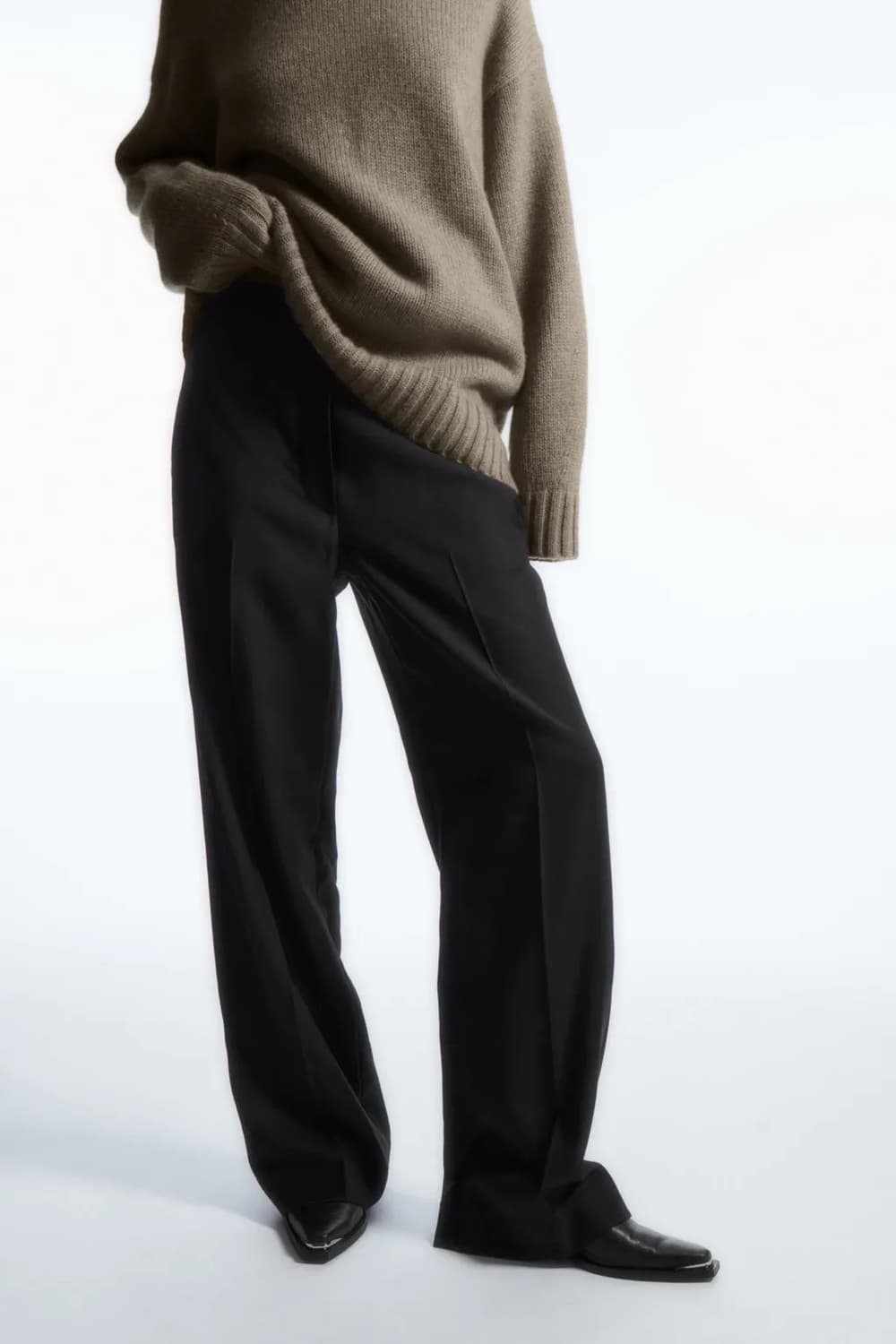 코스 스트레이트 레그 엘라스티케이티드 울 트라우저 32 xs 상품이미지1