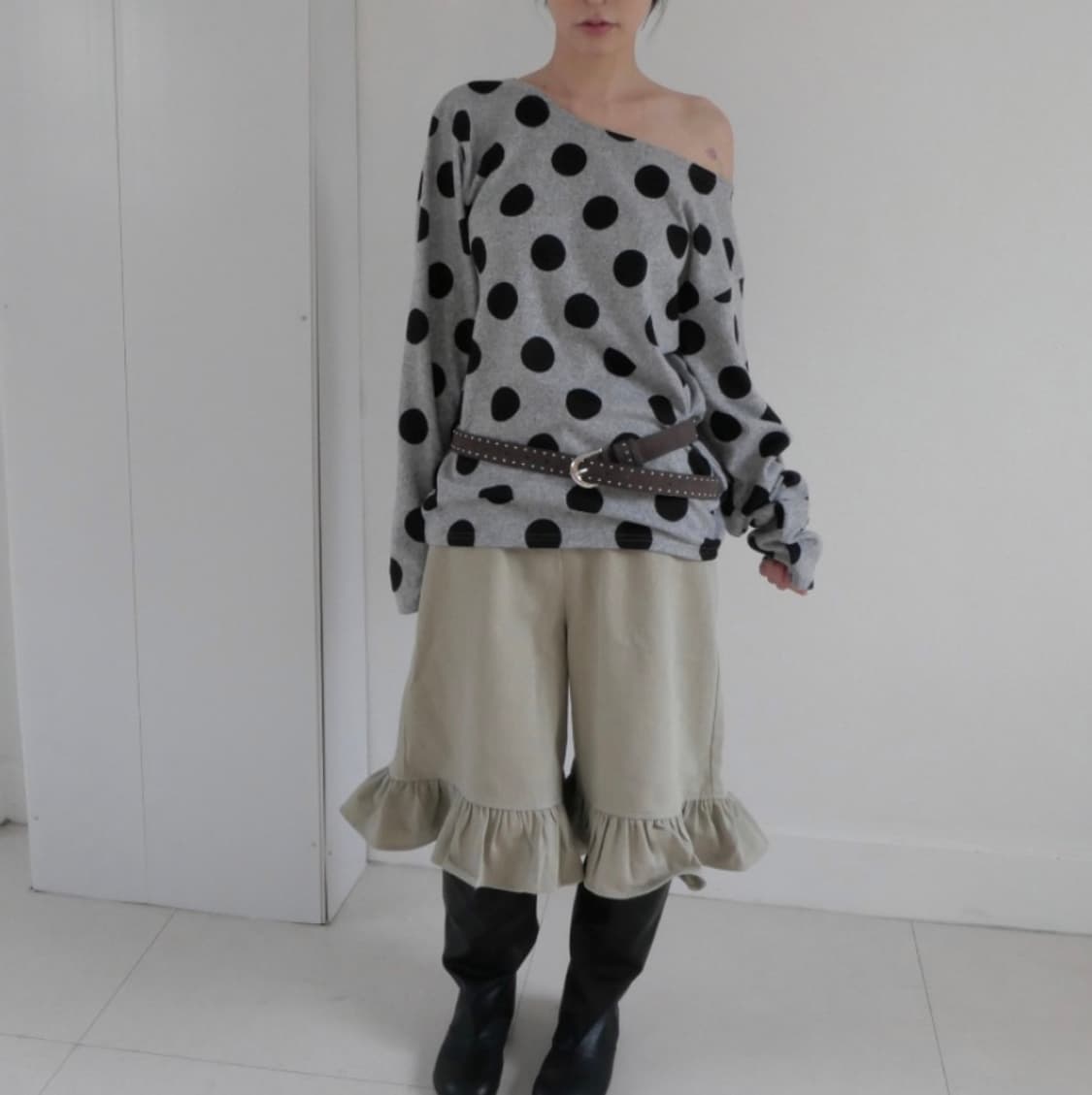 플랫오프 Use Dot T-shirt gray 상품이미지5