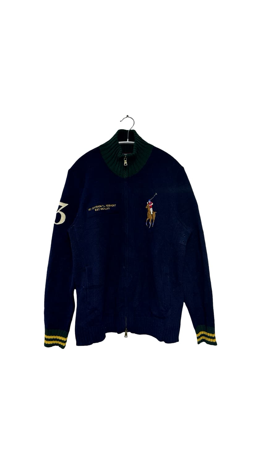 폴로 랄프로렌 빅포니 3 레터맨 니트 집업  상품이미지1