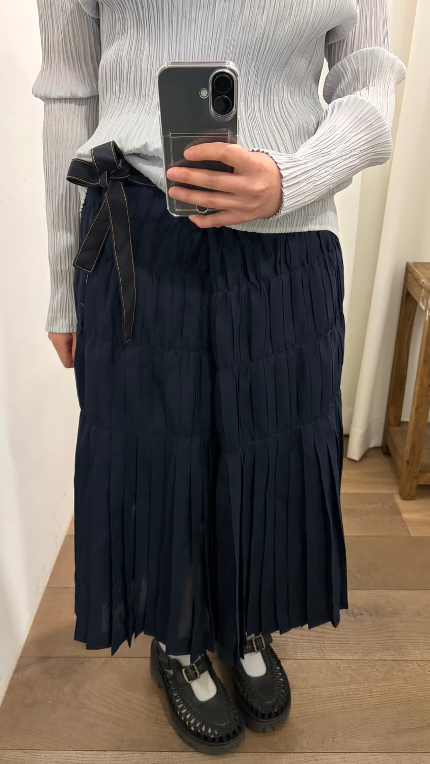 Layer Shirring Pleats Wrap Skirt 상품이미지9