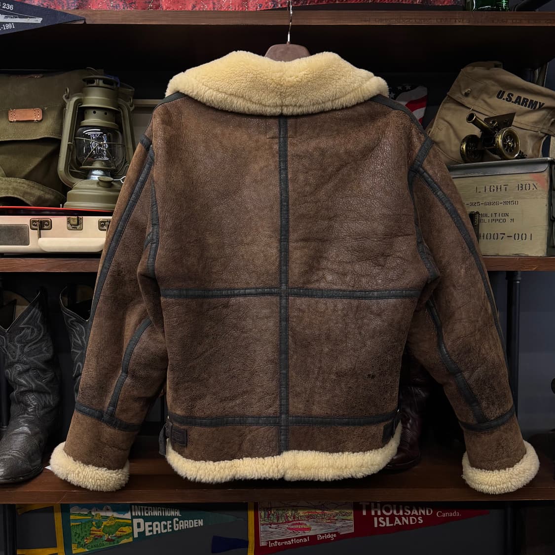 Vintage 리얼 양가죽 레더 빈티지 무스탕 B-3 쉽스킨 N138 상품이미지2