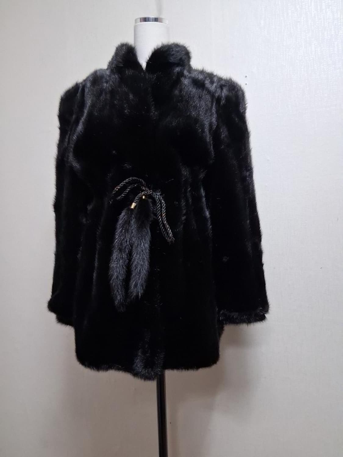 일본빈티지 Fourrure 완전 까망 블랙밍크코트 거꾸로밍크 미착컨디션  상품이미지1