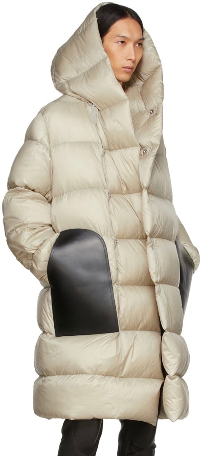 릭오웬스 2021FW 후드 레더포켓 롱패딩 상품이미지2
