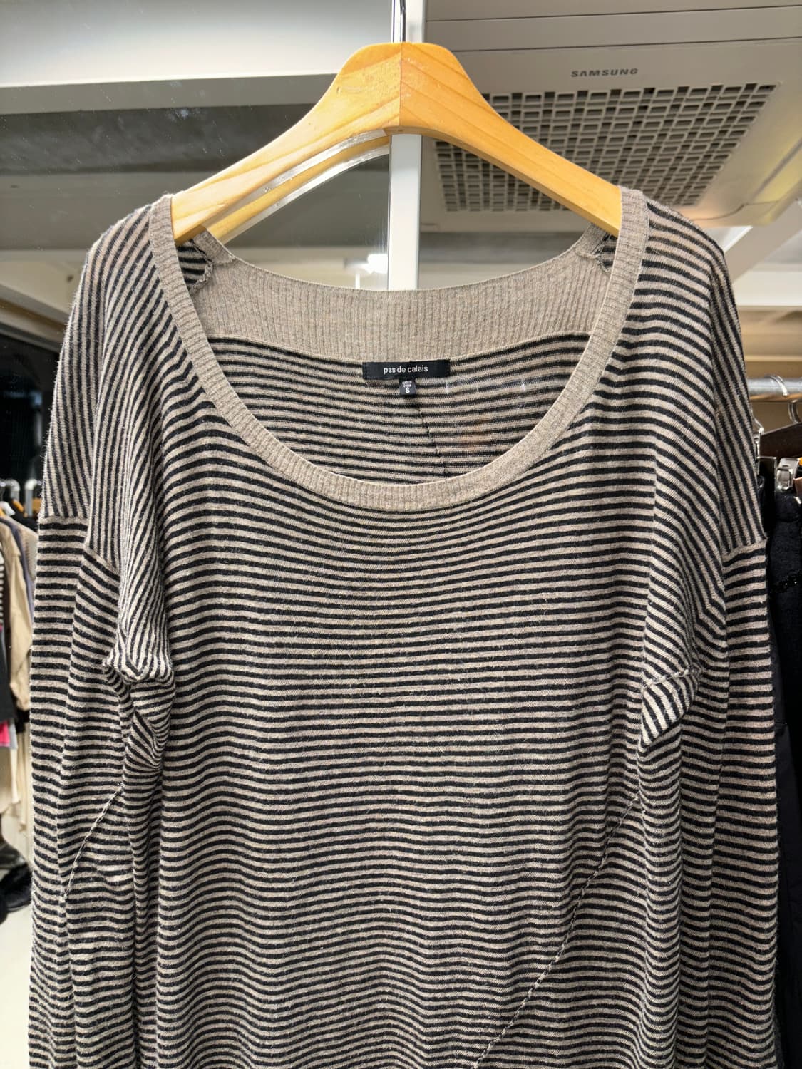 pas de calais 절개 스트라이프 니트 상품이미지3