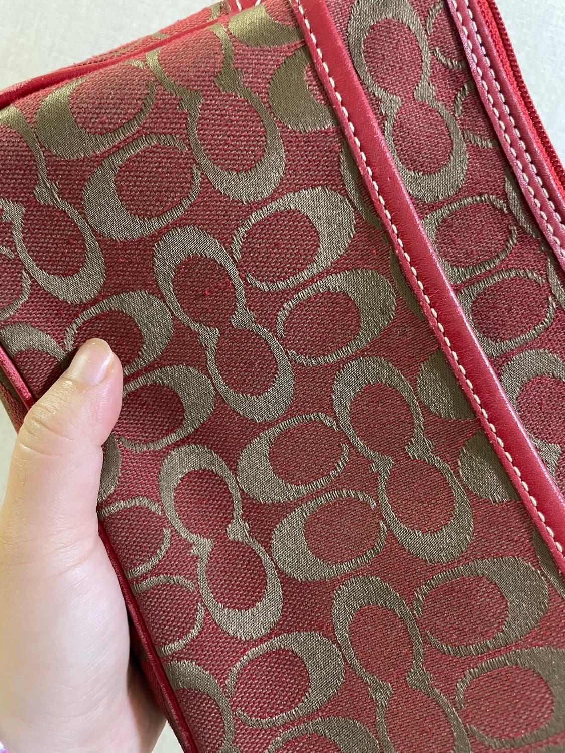 COACH 코치 레드 숄더백 토트백 가방 대장 상품이미지7