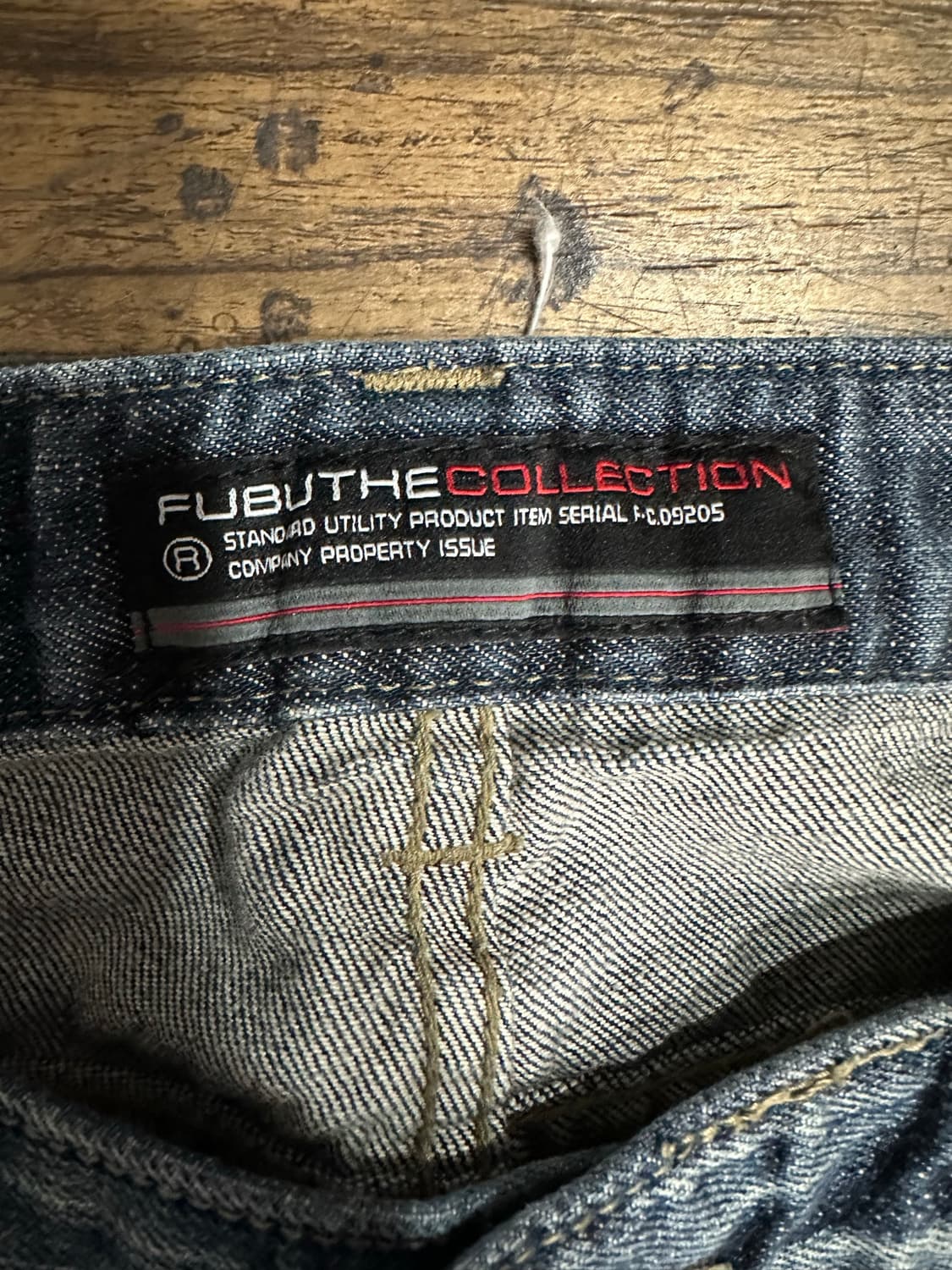 푸부 FUBU JEANS COLLECTION Y2K 패치워크 와이드 데님 상품이미지4